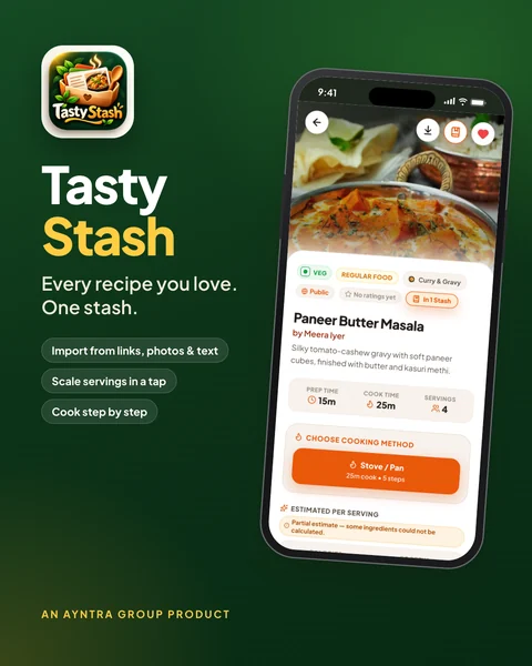 Tasty Stash brochure cover